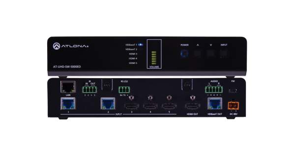Atlona AT-UHD-SW-5000ED HDMI/HDBaseT Switcher 5 X 2