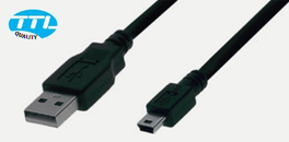 TTL USB 2.0 Kabel A St. / Mini-B St., 1m