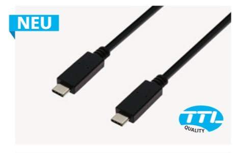 TTL USB-C Kabel 2m St./St. schwarz